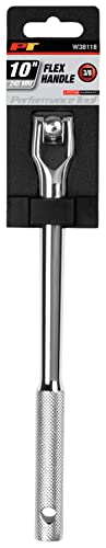 Performance Tool W38118 3/8-in Drive Flex Handle Home Improvement Hand Tool, Silver, 10-Inches - style: 3/8" Dr 10" Flex Handle