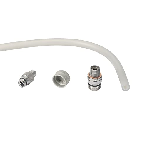 Stahlbus Oil Drain Valve Plug M14x1.25x12mm Steel - CLEAN, EASY, NO TOOL Oil Change - Includes Oil Drain Plug, Washer, Cap, Connector, Silicone Hose - size: M14x1.25x12mm