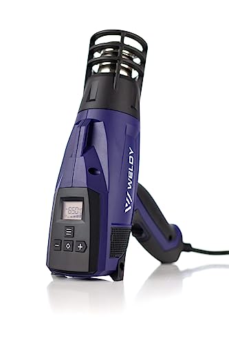 WELDY - HG 530-A - Heat Gun for Car Wrap; Light Weight - High-Performance 176F to 1,112F - Nozzle Heat Protection Device- 16 Ft Cord - Air Intake Guards - Precision Digital Readout