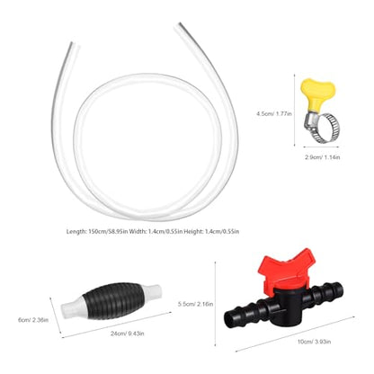 TEHAUX Manual Gasoline Siphon Pump Kit with Check Valve Portable Hand Pump for Oil and Gasoline Transfer Easy to Use for Automotive and Garage Use