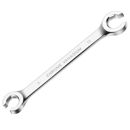 Flare Nut Wrench, 8mm x 10mm Double Open End Metric Wrench for Removing and Replacing Nuts for Automotive Repairs and Household Maintenance - size: 8mm x 10mm
