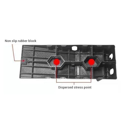 Alomejor Car Ramp PP Automotive Leveling Ramp 6000 Lbs per Pair Anti Slip Grooves Drainage Design 6.7 in Lift for Home Garage Shop Low Profile and Sports Cars