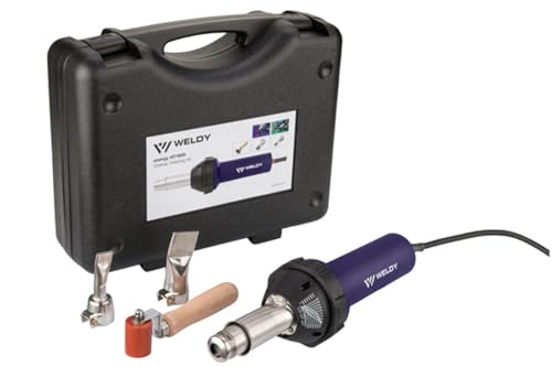 Weldy 1600W Hot Blast Torch Overlap Air Welding Gun Welder Pistol Tool Hot Air Gun(120 Voltage and flat nozzle) - style: 120 Voltage and flat nozzle