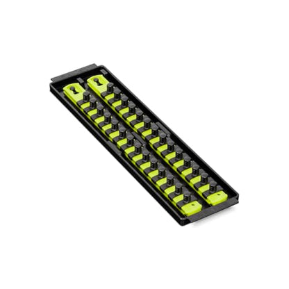 Ernst Manufacturing 8468HV 13-Inch Socket Boss, Premium 2-Rail 3/8-Inch-Drive Socket Organizer Rails for Toolbox, High Visibility - Made in the USA