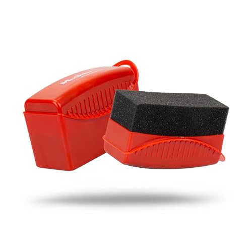 Maxshine Universal Tire Shine Applicator with Protective Cover – Dense Foam Pad with Ergonomic Grip – Mess-Free Tire Dressing Tool for Coating, Cleaning & Car Detailing – Auto, Boat & Marine Detailing
