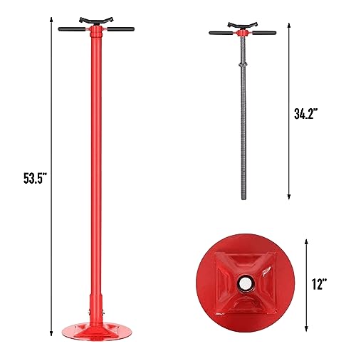 Underhoist Support Stand 1500lbs 0.75 Ton Capacity Pole Jack Heavy Duty Jack Stand Car Support Jack Lifting from 52inch to 75inch Easy Adjustment Round Base Automotive Support