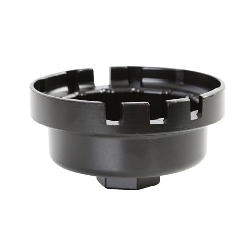 OEMTOOLS 25451 64.5 mm Oil Filter Cap Wrench, Oil Filter Wrench 14 Flute Design, Oil Filter Removal Tool Heavy-Duty Cast Aluminum, Compatible with 3/8" Drive and 27 mm Wrench - size: 64.5mm