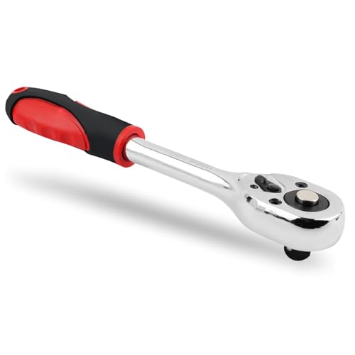 Salior 8 Inch Dual Direction 3/8 Ratchet,Multi-Purpose Socket Wrench Ratchet Wrench for Filter,Spark Plug,Lug Nut Socket,Universal Quick-Release Ratcheting Wrenches Car Accessories - color: 3/8" Drive