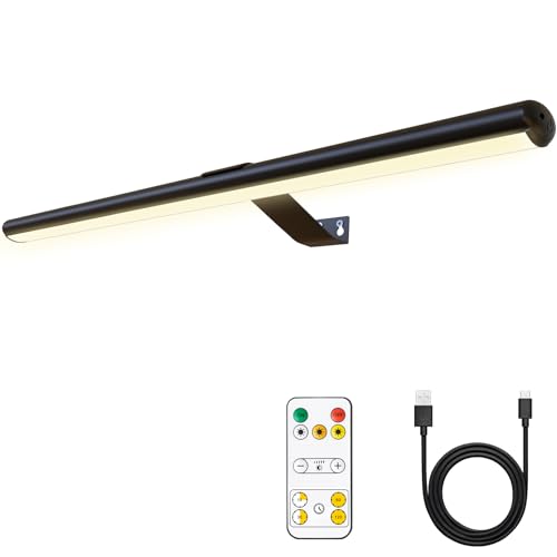 22'' Metal Art LED Display Light with 400LM, 3 Colors, Dimmable, Timer-OFF for Painting, Dartboard - color: Black, size: 22inch Standard 1-Pack