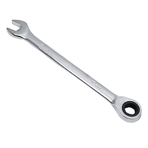 2 Pcs 10mm Ratchet Wrench Metric Ratcheting Wrench Set with 5° Movement and Hardened & 72 Teeth for Projects Metric Tight Spaces - size: 10 mm