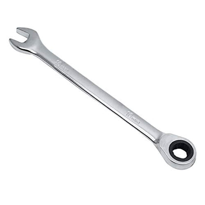 2 Pcs 10mm Ratchet Wrench Metric Ratcheting Wrench Set with 5° Movement and Hardened & 72 Teeth for Projects Metric Tight Spaces - size: 10 mm