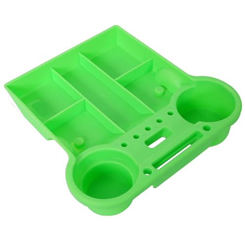 Anwick Mechanic Stool Seat Chair with Wheels, Heavy Duty Rolling Garage Stool with 3 Removable Tool Trays and Drawer, 300 LBS Capacity, Rolling Tool Seat for Shop, Auto Repair (Green) - color: Green