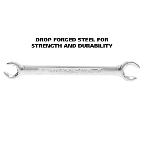 Great Neck FNW3M 3-Piece Metric Flare Nut Wrench Set, Open Heads For Fastening Nuts to Tubing, Grips Soft-Metaled Fasteners Without Harm, Useful Car Repair Tool, Brake Lines, Power-Steering System