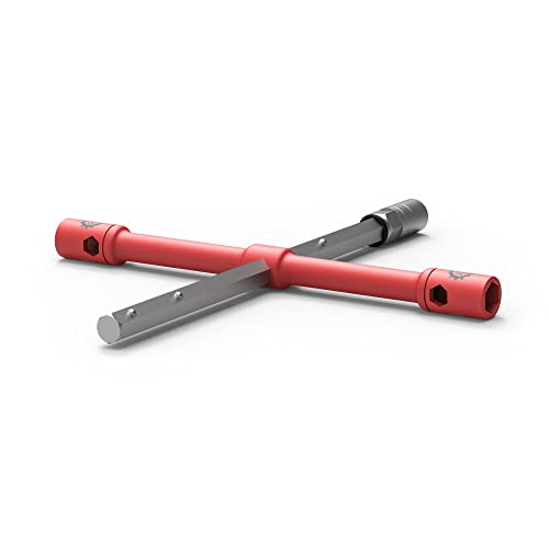GTE TOOLS - LugStrong 26" Universal Compact Lug Wrench Set, Super-Strong Tire Iron & Lug Nut Remover - 2x more torque! Never Get Stuck on the road again! - color: 1-pack