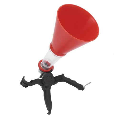 Engine Oil Funnel Kit, 3Pcs Universal Anti Static Engine Oil Funnel Tool, Spill Proof Labor Saving Automotive Funnels Set for Car, Easy to Use 1 Person Design (Red) - color: 1#