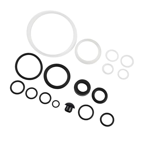 Sun Walker 17 PCS Floor Jack Seal Kit, 3 Ton Horizontal Jack O-Ring Seal Replacement Set with Oil Filler Plug, Universal Rubber Sealing Rings Complete Repair Tool for Floor Jacks