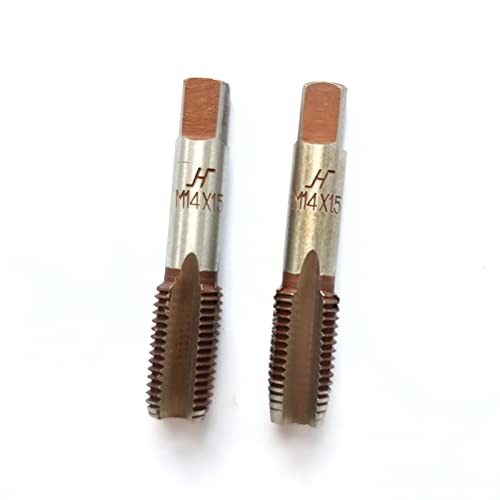 AtticZone M14 x 1.5 Metric Hand Thread Tap, Right Hand, Alloy Tool Steel, 1 Taper Tap, 1 Plug Tap for Metal Working DIY Industrial - size: M14x1.5