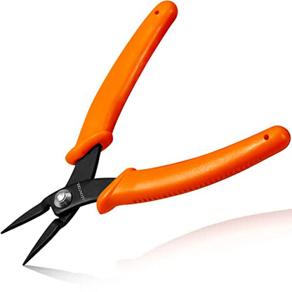 5-Inch Long Nose Pliers Specialty Pointed Nose Tweezer Nose Pliers | 1mm Diameter Tip, Smooth Jaw, Mini Precision Needle Nose Chain Nose Pliers for Jewelry Making Wire Wrapping, Object Gripping - style: Long Nose Pliers