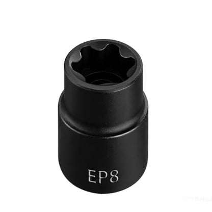 EP Socket EP8, 6 Point 1/4” Dr Female External E-Torx Plus Socket | EP Socket, Female External, E-Torx Plus Socket, External, Cr-V Steel, High Deformation Prevention - size: EP8