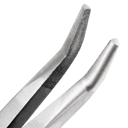 FUNSUEI 3 PCS 16 Inches Extra Long Needle Nose Pliers Set, Long Nose Pliers Set, Long Reach Pliers Set for, 90-Degree Angle, 45-Degree Angle, Straight Needle Nose