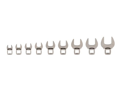 TEKTON 3/8 Inch Drive Flare Nut Crowfoot Wrench Set, 9-Piece | WCF93101 - size: 5/16-3/4-Inch, style: Tools Only