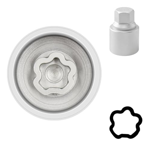 043 Wheel Locking Nut Key Socket Compatible with BMW Series, (Socket OD 29mm - ID 25mm), Wheel Anti-Theft Lug Nut Removal Tool, Anti-Theft Screw Remover - color: Socket 043