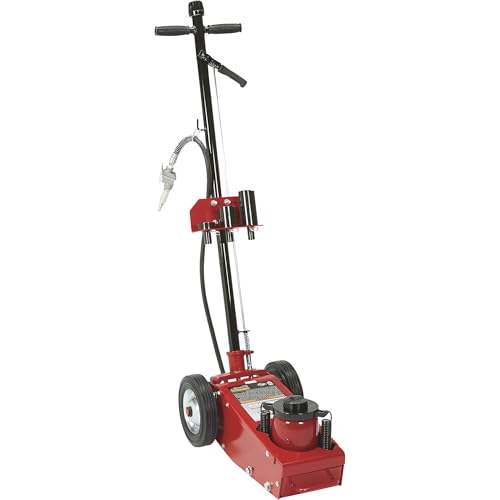 Strongway 22-Ton Quick Lift Air/Hydraulic Service Floor Jack | Controlled vehicle lifting, heavy shop use, stable positioning, professional garage service, durable steel construction - size: 22 Ton