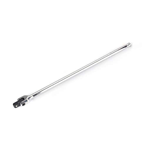 FLZOSPER 1/2-Inch Drive Premium Extension Breaker Bar | 18" Length | Heavy Duty CR-V Steel | 180° Rotating Flex Cr-Mo Head | Spring-Loaded Detent Ball Great for Automotives, Nuts and Bolts - size: 18‘’