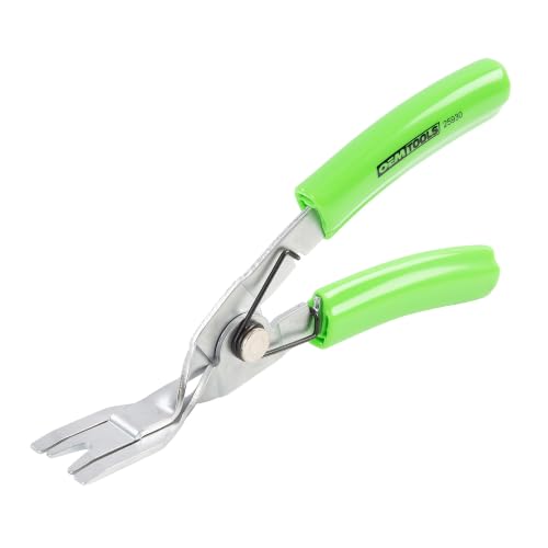 OEMTOOLS Panel and Trim Clip Pliers, Automotive Fastener Removal Tool | Chrome-Plated Alloy Steel Construction, Molded Rubber Comfort Grip, 2-Step Tip Minimizes Risk of Clip Damage - style: 1 piece panel clip pliers
