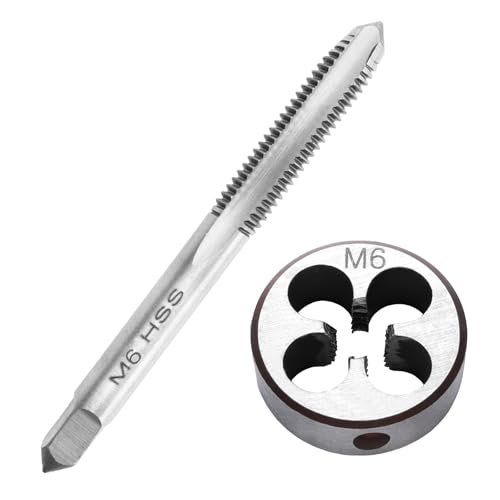 M6 x 1.0 Metric Thread Tap and Die Set, M6 x 1.0mm High-speed Steel Machine Tap Die Set Right Hand - size: M6 x 1.0mm