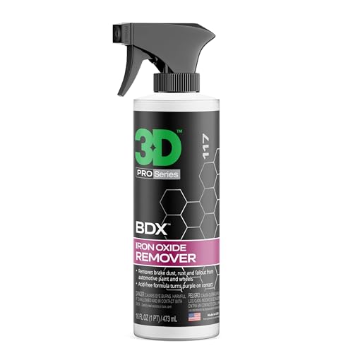 3D BDX Iron Remover – Fast Acting Fallout & Brake Dust Cleaner | Purple Color-Changing Spray for Wheels & Paint | Acid-Free | Made in USA | Car Detailing | 16 oz - size: 16 Fl Oz (Pack of 1)