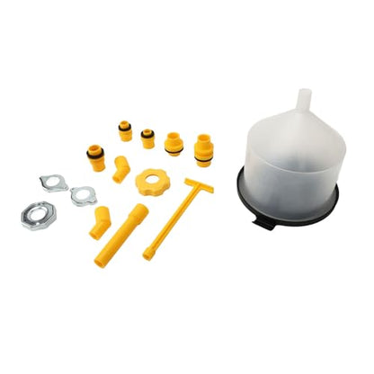 15Pcs Coolant Funnel Kit, Spill Proof Radiator Coolant Filling Funnel Kit with Transparent Funnel and Adapters for Car Yacht Boat, Universal Cooling Fluid Bleeder Adapter Kit