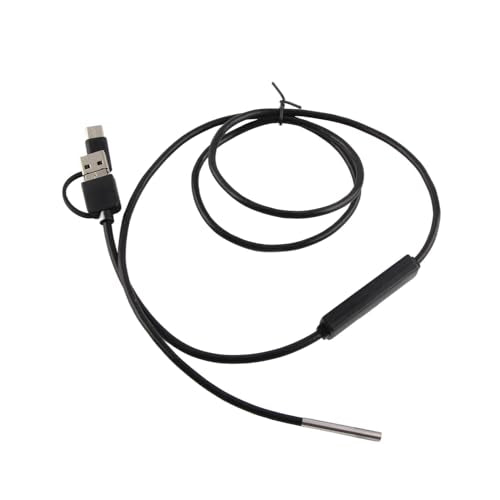 3 in 1 High Definition Endoscope Pipe Inspection Borescope TypeC USB Mobile Phone 3.9mm for Borescopes and Fiberscopes (1 Meter Flexible Cord)