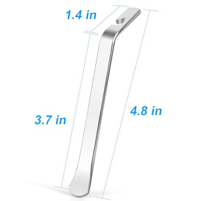 Stainless Steel Tire Levers, 4 Pack | Anti-Slip Edge Removes Flat Tires. Rust-Proof Heavy-Duty Steel. For Bikes, e-Bikes, Scooters. Essential Repair Tool
