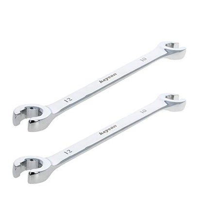 Utoolmart Flare Nut Wrench, 10mm x 12mm Metric Double Open End, 2Pcs - color: 2pcs, size: 10x12mm