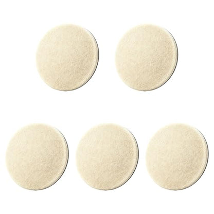 5PCS Car Glass Polishing Pads, 6-Inch Wool Felt Windshield Buffing Pad with Hook & Loop Back for Random Orbital Sander, Window Glass Scratch, Stubborn, Waterspots Removal Repair kit (6IN) - size: 6IN
