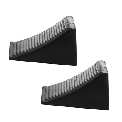 Set of 2 Heavy Duty Wheel Chocks Stabilizers for Rv Trailer Car Truck Rubber Wheel Locks Rope
