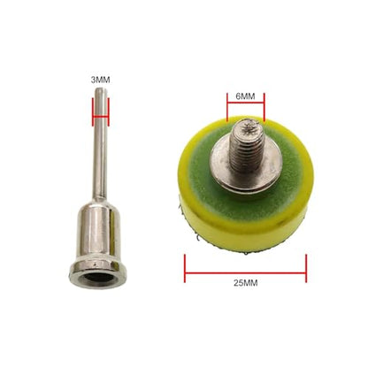 26Pcs Set 1Inch Mini Car Foam Drill Polishing Pad 25mm Detail Sponge Wool Waxing Buffing Pads with Backer for Rotary Tool