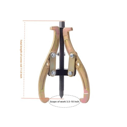 3 Jaw Gear Puller, Jaw Puller with Reversible Jaws for Removal | Heavy Duty Gear Extractor Tool for Automotive Wheel, Pulling Kit 10 Inch - size: 10inch