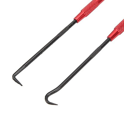 2 Pcs Hook Pick Set, Carbon Steel O Ring Pick Tool Precision Pick Set Efficient Fast Oil Seal Puller Easy Grip O Ring Removal Tool Automotive Tools for Cars