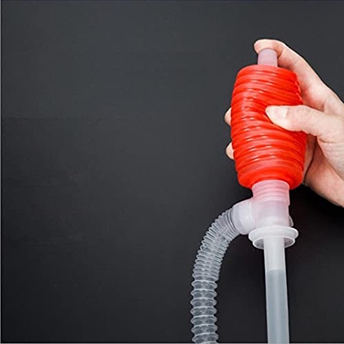 Manual Siphon Pump Fuel Transfer Hand Liquid Pump Plastic Oil Sucker Tool Car Truck Gasoline Water Fluid Transfer Pump for Emergency Garage Use