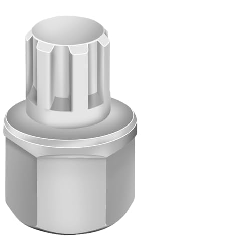17/7PT Wheel Locking Nut Key for BMW, Anti-Theft Lug Nut Removal | Wheel Lock Nut Socket Adapter, Anti-Theft Screw Remover, Hand Repair Tool, Tyre Fitting, garage - size: 17/7Pt Key
