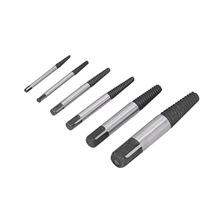 Screw Extractor Kit 6 Pieces | Left Hand Drill Bit Set for Removing Damaged Screws, Bolts & Pipes | Easy Screw Remover Tool for Automotive & Home DIY