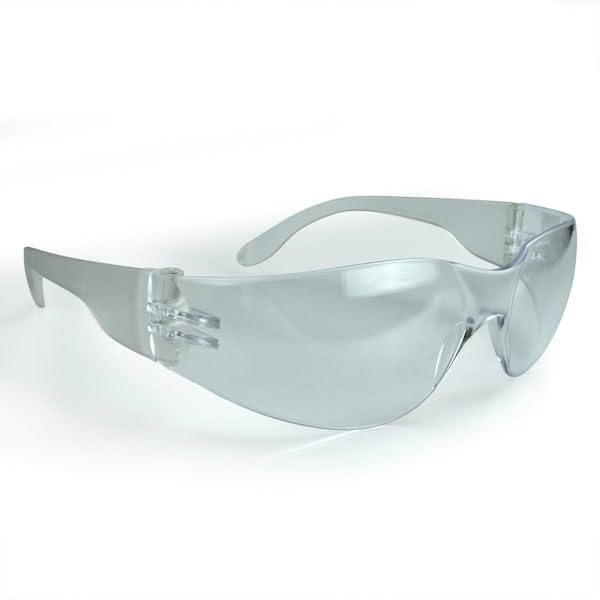 Radians Clear Safety Glasses, Scratch-Resistant, Wraparound, One Size - color: Clear, size: 1 Count (Pack of 1)