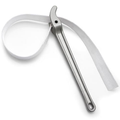 Lasnten 16 Inch Handle Nylon Strap Wrench Adjustable Oil Filter Anti Sliding Strap Pipe Wrench, Double Layered Thickened Nylon bag