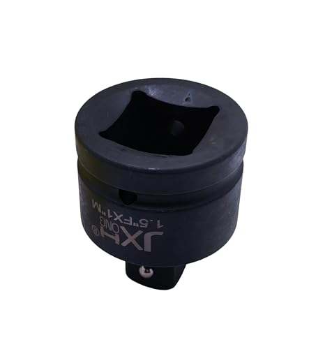 1-1/2" Drive Impact Socket Adapter, Heat Treated Cr-Mo Steel – Heavy Duty for Hydraulic Impact Wrench (Adapter 1-1/2" F to 1" M) - size: Adapter 1-1/2" F to 1" M