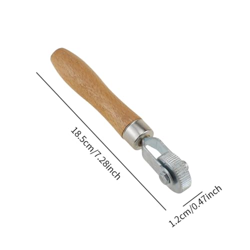 Tire Patch Roller Tire Maintenance Repair Compaction Roller Rolling Wheel Wooden Handle Metal Smooth Ball Bearing Suitable for Car, 1.2cm - size: 1.2cm