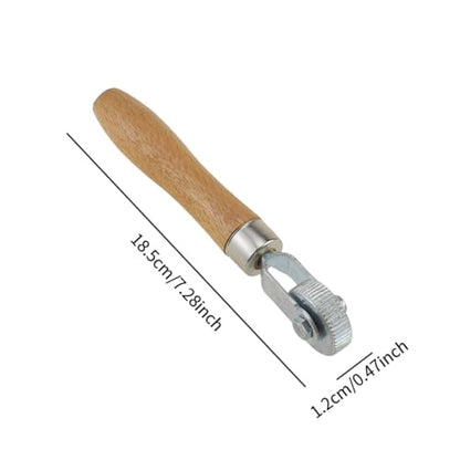 Tire Patch Roller Rolling Wheel Compaction Repair Roller Wooden Handle Metal Construction Ball Bearing Smooth Pressure Suitable for Automotive Tire, 1.2cm - size: 1.2cm