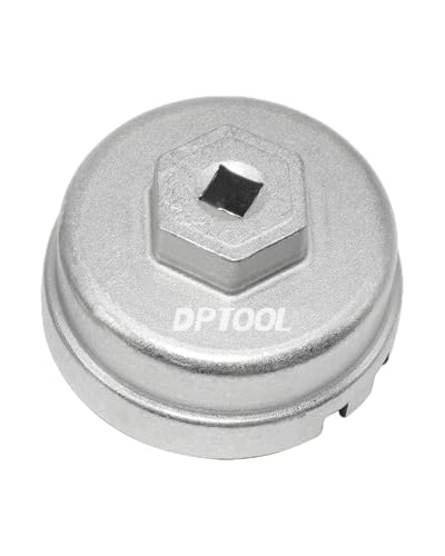 DPTOOL 64.5mm Oil Filter Cap Wrench Oil Filter Housing Removal Tool | Compatible with Toyota Corolla Prius Lexus with 3/8" Calibre 14 Notches 6 Slots 2.0L-5.7L Engine