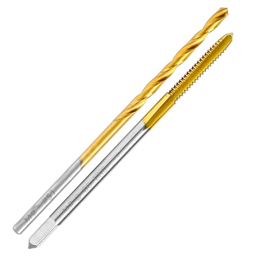 2-56 UNC Tap and #51 Drill Bit Kit for Metal, M2 HSS Drill and Tap Set | Combination of Drill and Tap Kit for Metal - size: 2-56 UNC Tap - #51 Drill